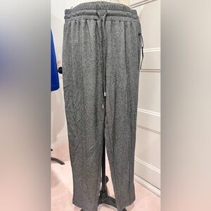 Black Tape, M, blk/gray stretchy dress pants with rib down front & back pocket